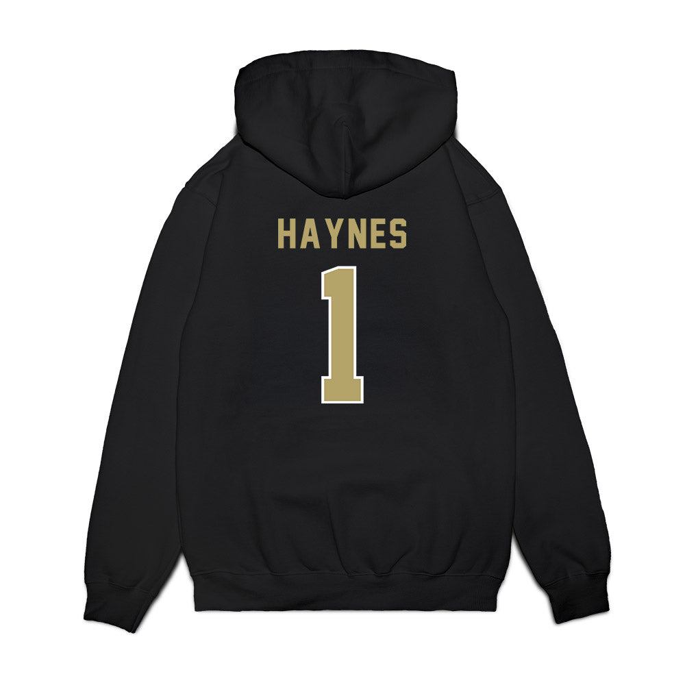 Georgia Tech - NCAA Football : Jamal Haynes - Vintage Helmet Premium Hooded Sweatshirt-1