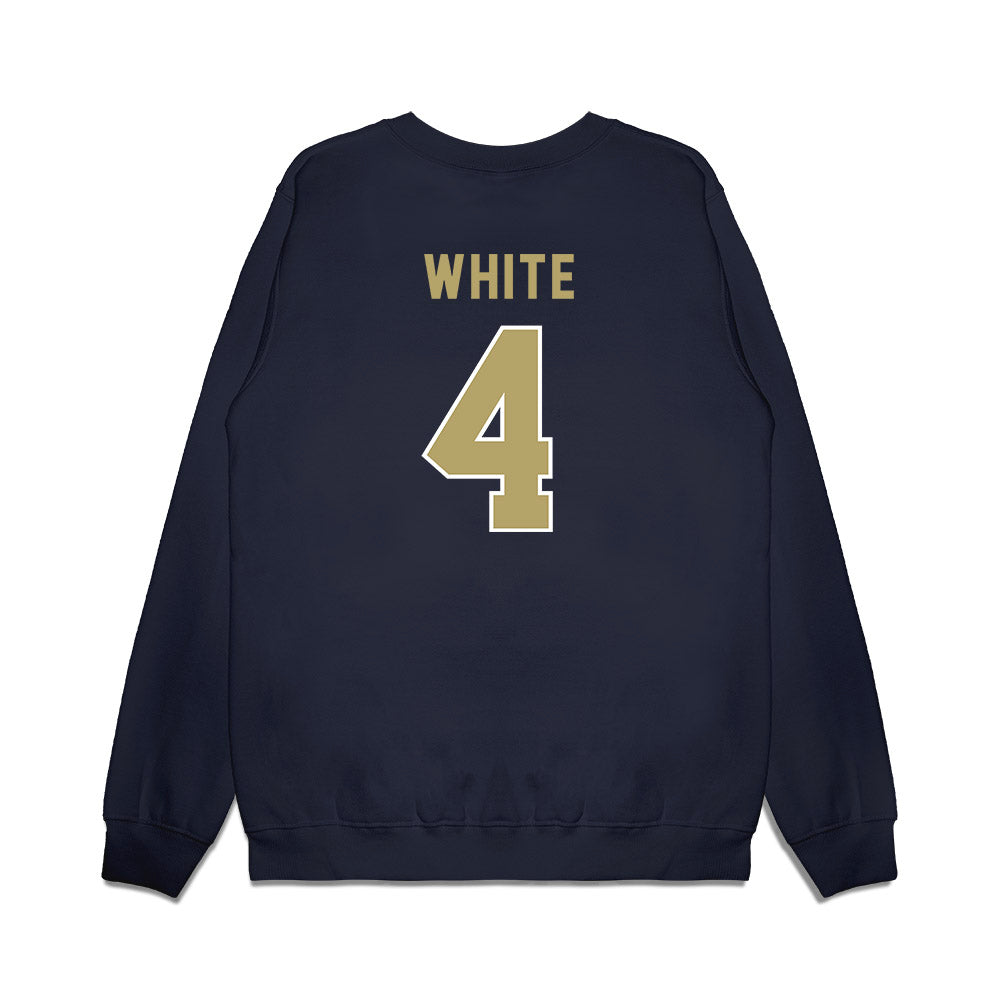 Georgia Tech - NCAA Football : Daiquan White - Vintage Helmet Premium Crewneck Sweatshirt-1