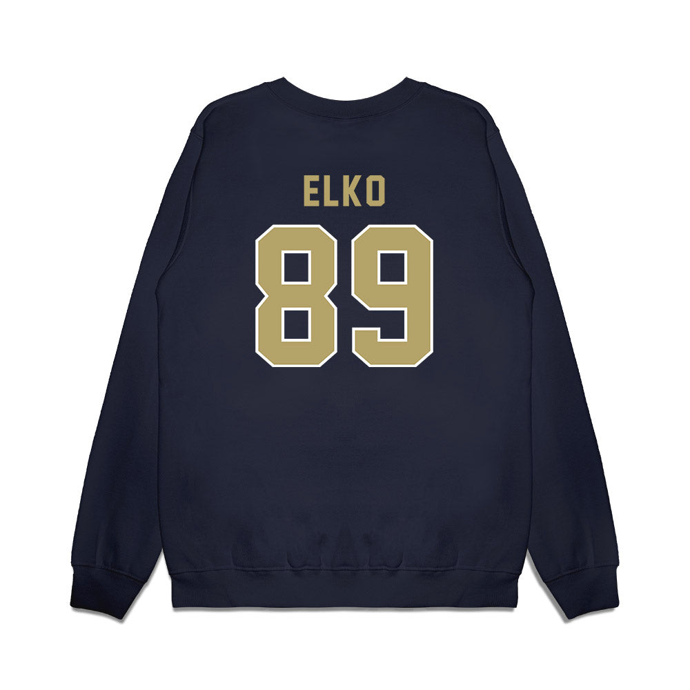 Georgia Tech - NCAA Football : Chris Elko - Vintage Helmet Premium Crewneck Sweatshirt-1