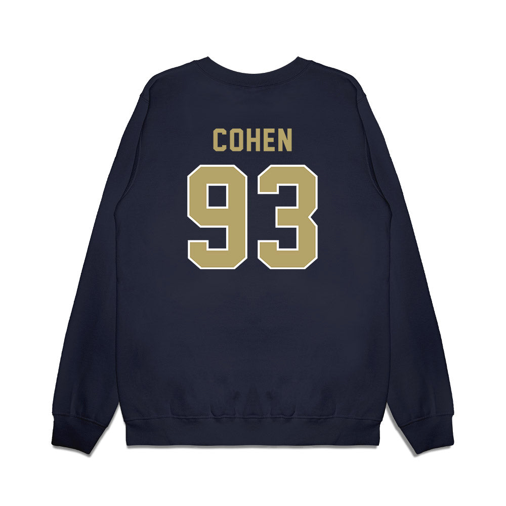 Georgia Tech - NCAA Football : Drew Cohen - Vintage Helmet Premium Crewneck Sweatshirt-1