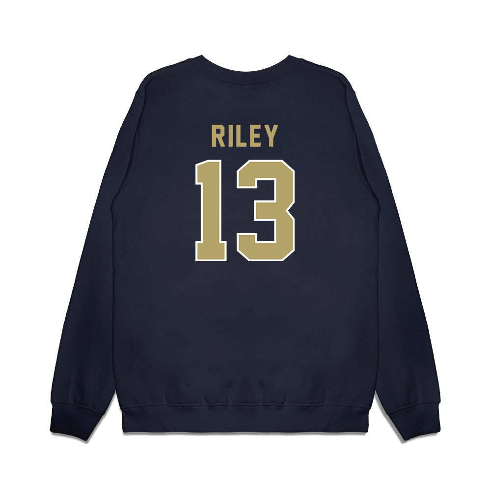 Georgia Tech - NCAA Football : Savion Riley - Vintage Helmet Premium Crewneck Sweatshirt-1