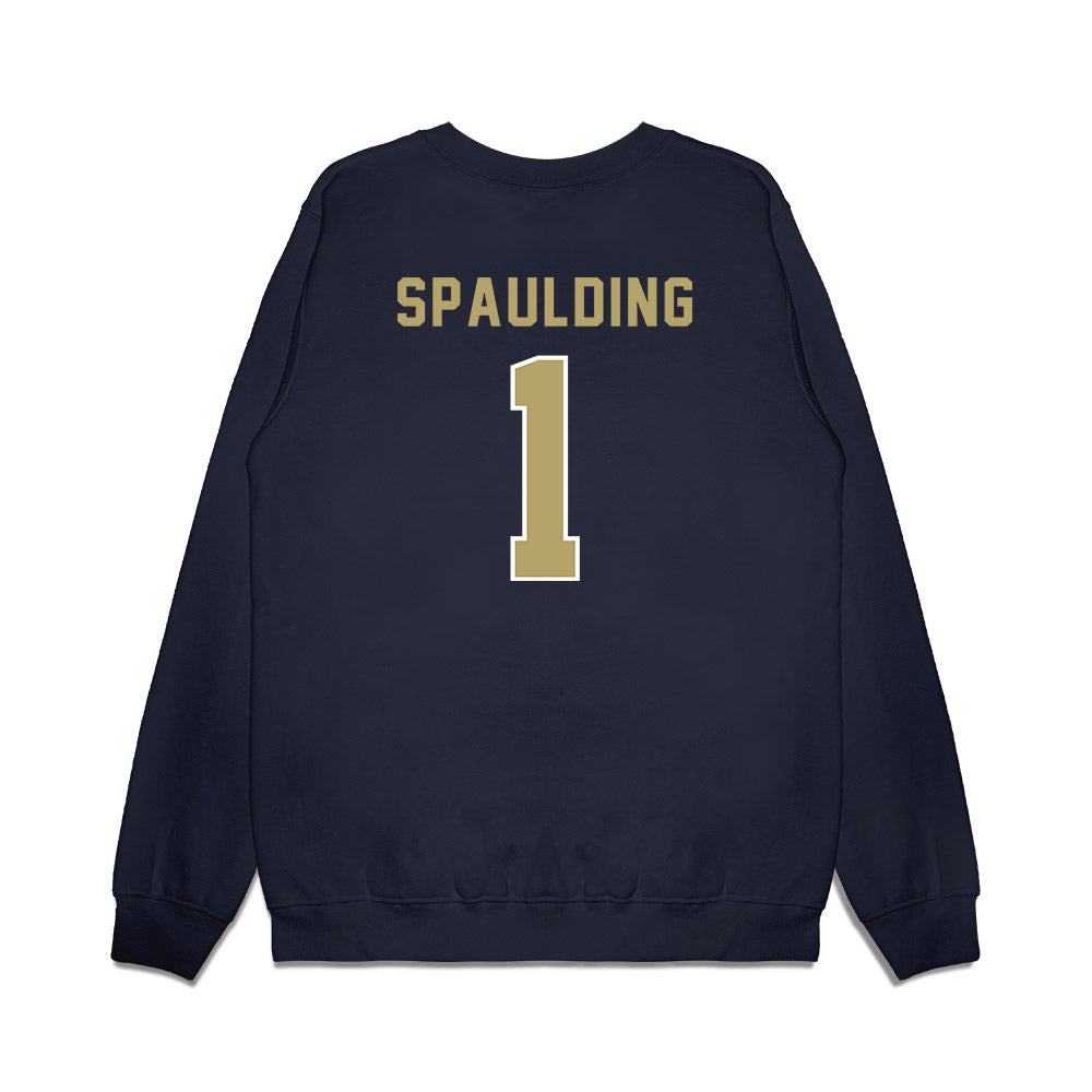 Georgia Tech - NCAA Football : Cayman Spaulding - Vintage Helmet Premium Crewneck Sweatshirt-1