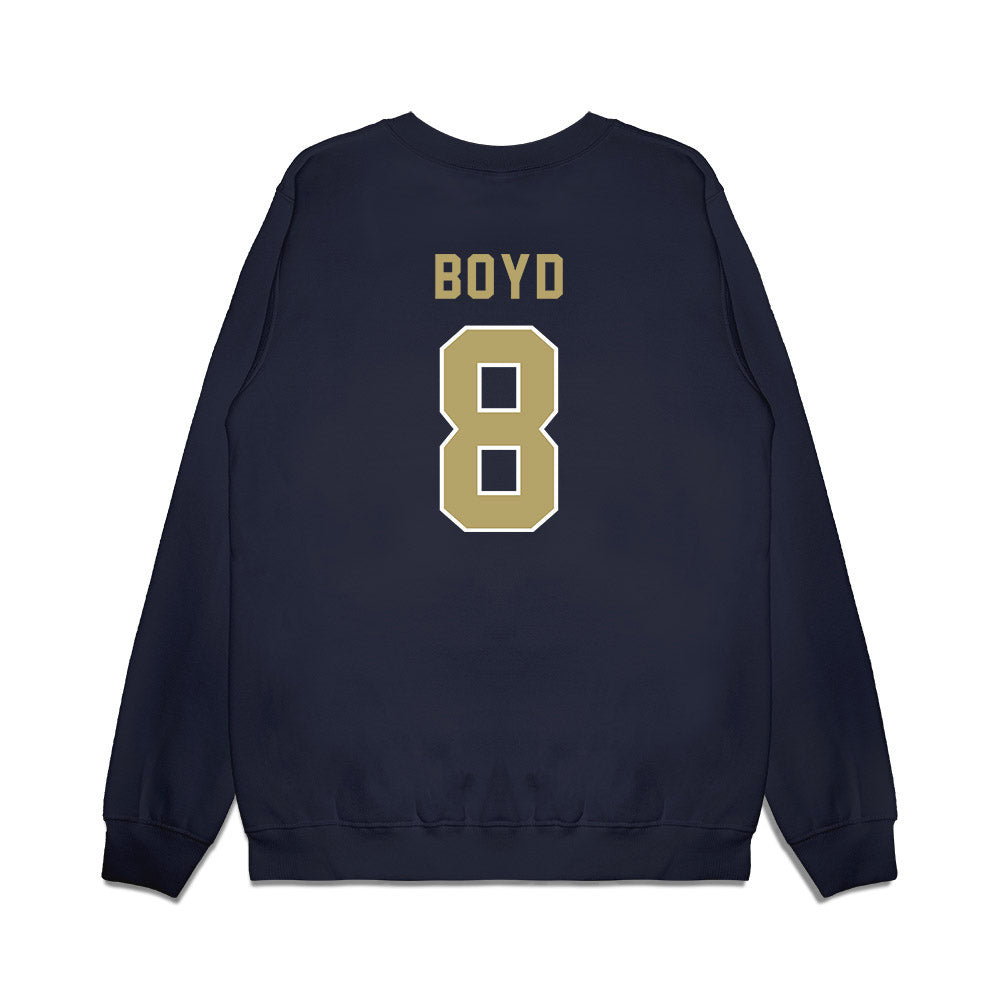 Georgia Tech - NCAA Football : Jordan Boyd - Vintage Helmet Premium Crewneck Sweatshirt-1