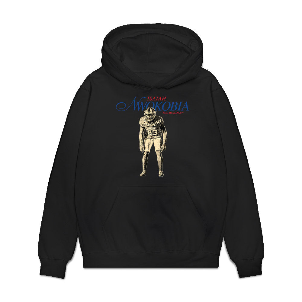 SMU - NCAA Football : Isaiah Nwokobia - Legacy Premium Hooded Sweatshirt-0