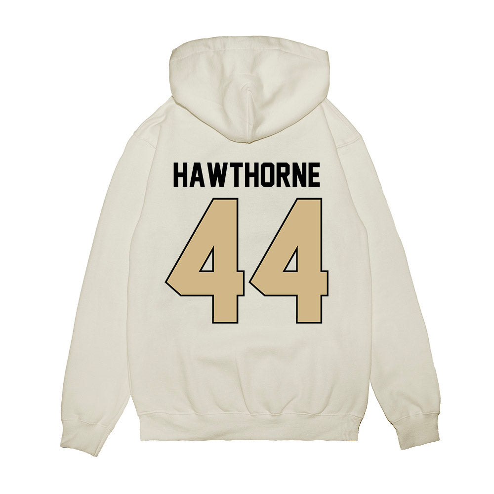 Purdue - NCAA Football : Daniel Hawthorne - Vintage Helmet Premium Hooded Sweatshirt-1