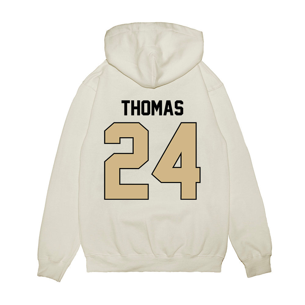 Purdue - NCAA Football : Malachi Thomas - Vintage Helmet Premium Hooded Sweatshirt-1