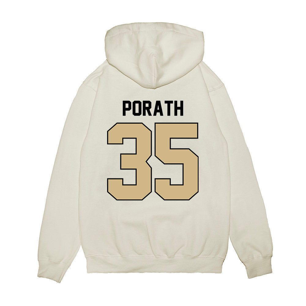 Purdue - NCAA Football : Spencer Porath - Vintage Helmet Premium Hooded Sweatshirt-1
