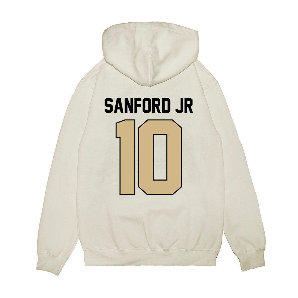 Purdue - NCAA Football : Alex Sanford Jr - Vintage Helmet Premium Hooded Sweatshirt-1