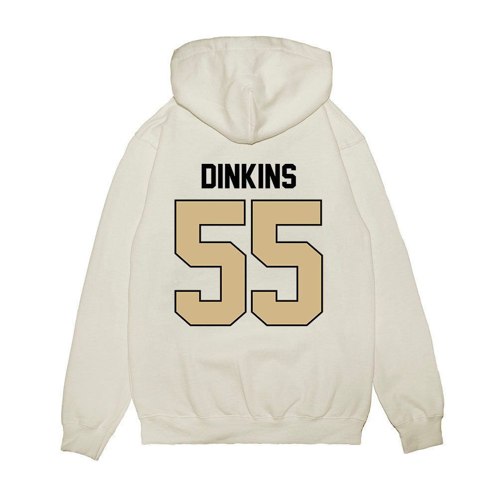 Purdue - NCAA Football : Jamarius Dinkins - Vintage Helmet Premium Hooded Sweatshirt-1