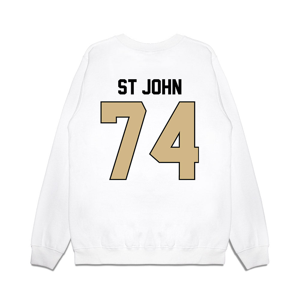 Purdue - NCAA Football : Jalen St John - Vintage Helmet Premium Crewneck Sweatshirt-1