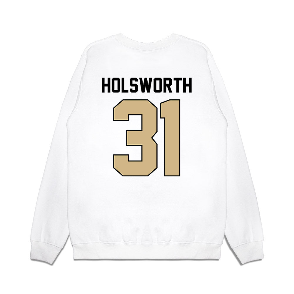 Purdue - NCAA Football : Carter Holsworth - Vintage Helmet Premium Crewneck Sweatshirt-1