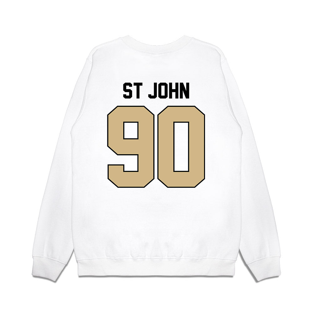 Purdue - NCAA Football : Elijah St John - Vintage Helmet Premium Crewneck Sweatshirt-1