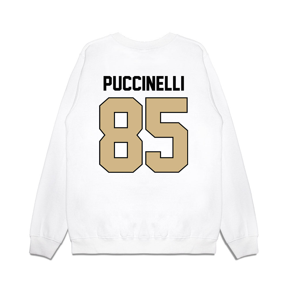 Purdue - NCAA Football : Luca Puccinelli - Vintage Helmet Premium Crewneck Sweatshirt-1