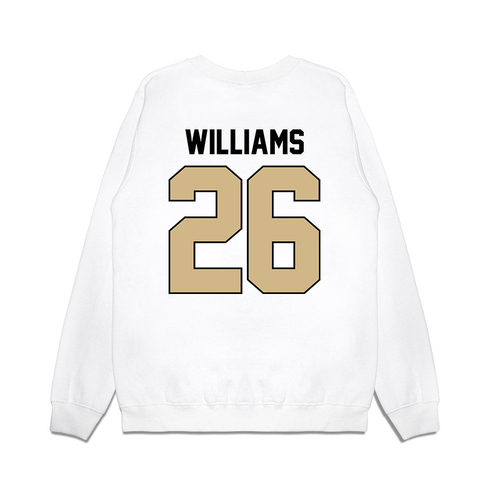 Purdue - NCAA Football : Zeke Williams - Vintage Helmet Premium Crewneck Sweatshirt-1
