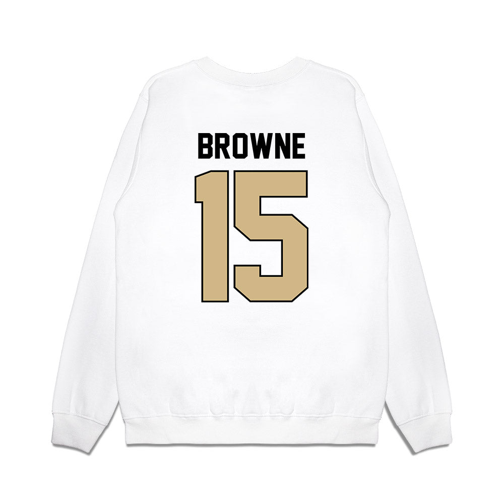 Purdue - NCAA Football : Ryan Browne - Vintage Helmet Premium Crewneck Sweatshirt-1
