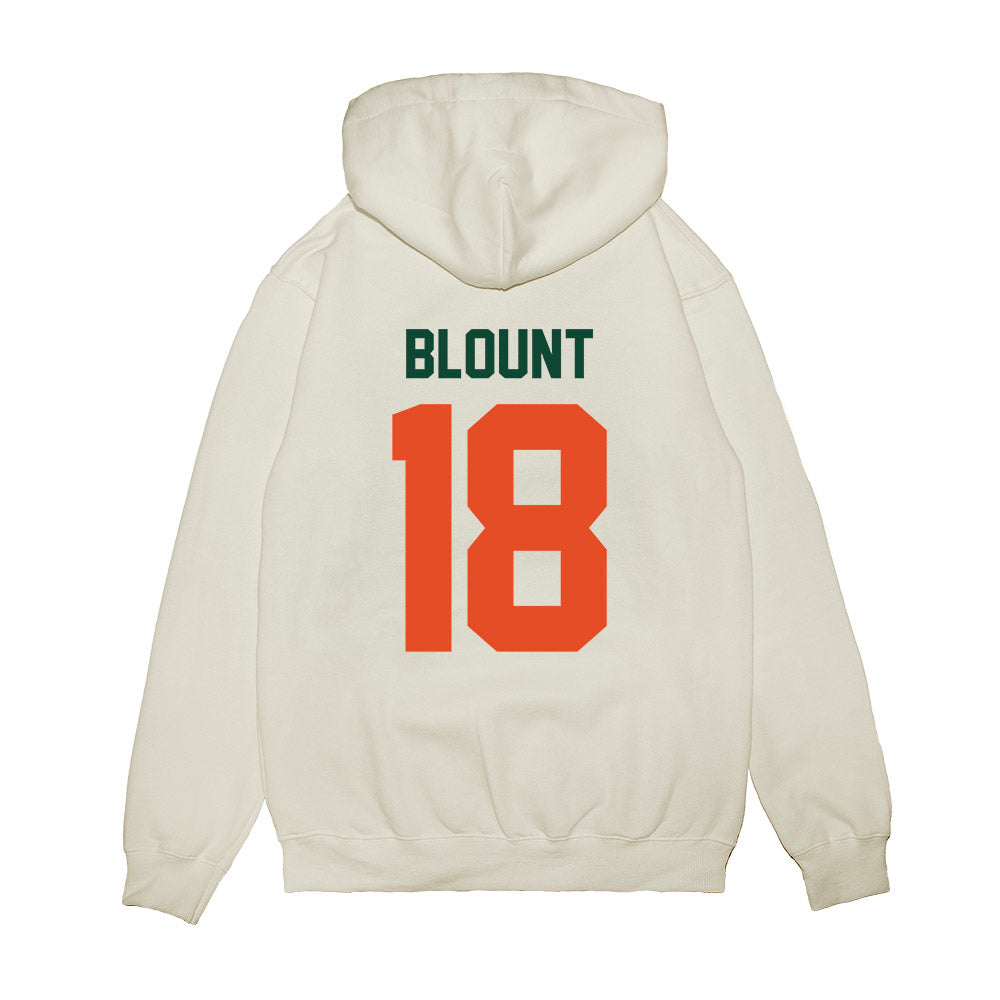 Miami - NCAA Football : Armondo Blount - Vintage Helmet Premium Hooded Sweatshirt-1