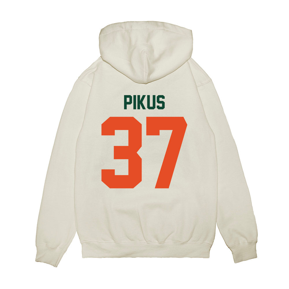 Miami - NCAA Football : Henry Pikus - Vintage Helmet Premium Hooded Sweatshirt-1