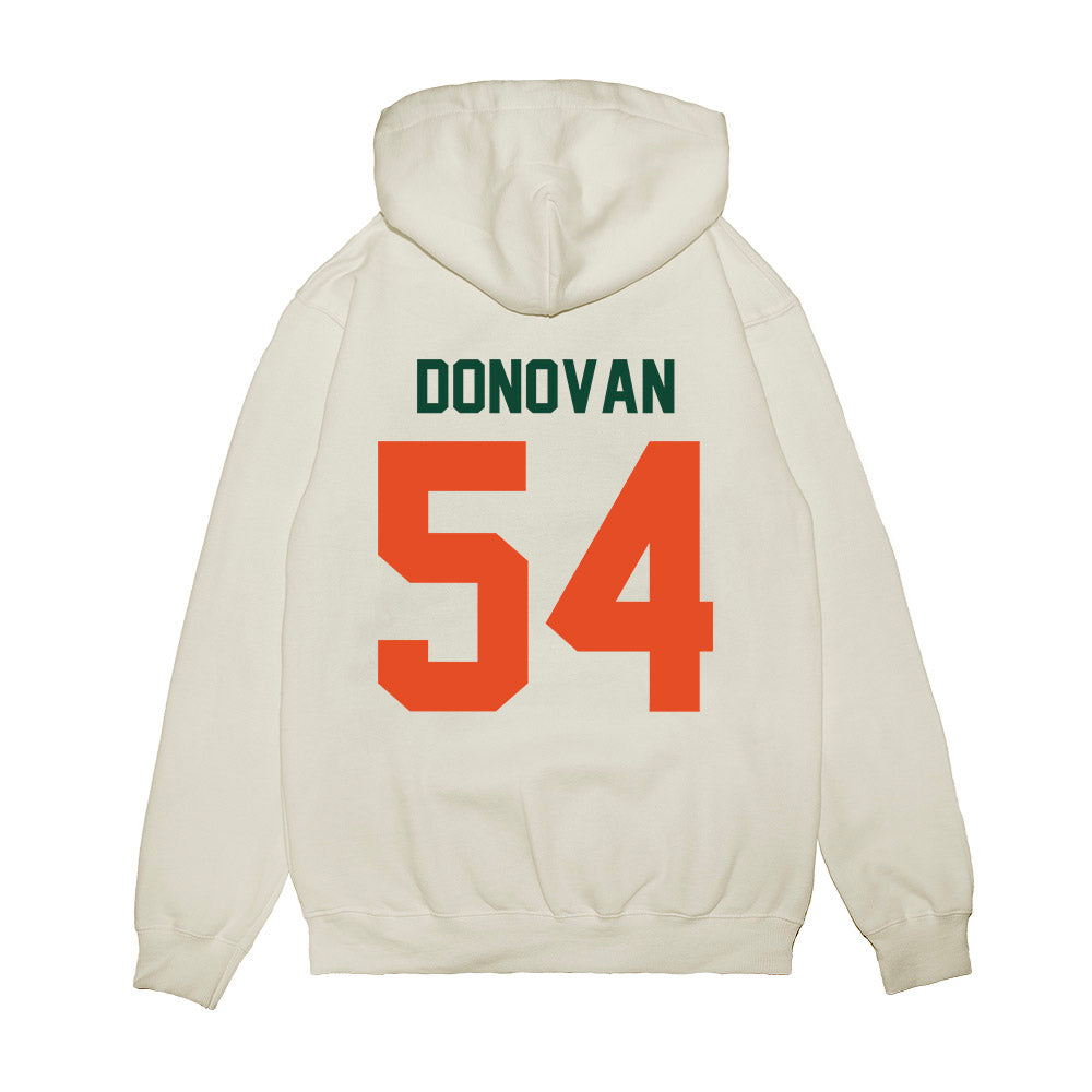Miami - NCAA Football : Michael Donovan - Vintage Helmet Premium Hooded Sweatshirt-1