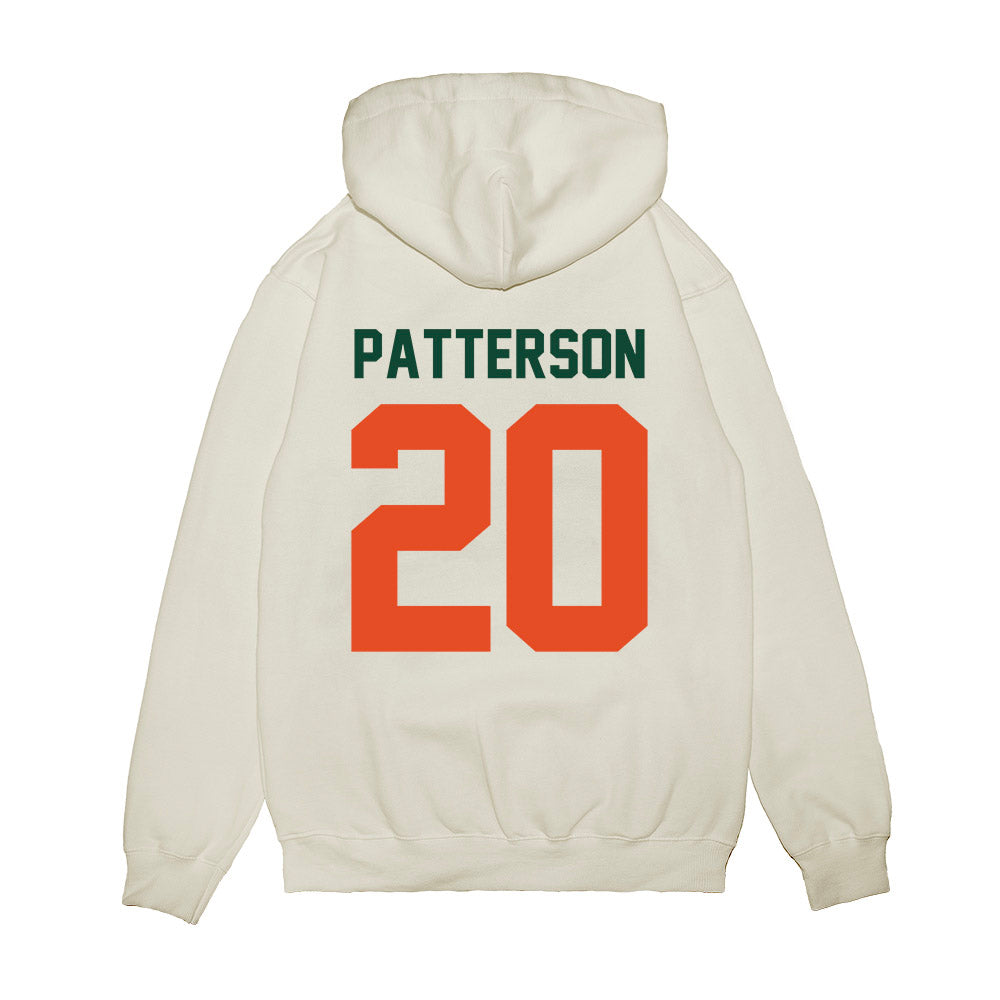 Miami - NCAA Football : zaquan Patterson - Vintage Helmet Premium Hooded Sweatshirt-1