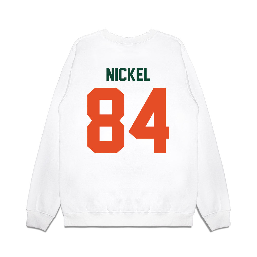 Miami - NCAA Football : Jack Nickel - Vintage Helmet Premium Crewneck Sweatshirt-1