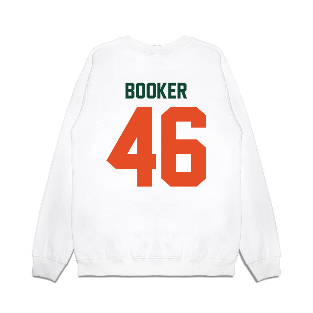 Miami - NCAA Football : Adam Booker - Vintage Helmet Premium Crewneck Sweatshirt-1