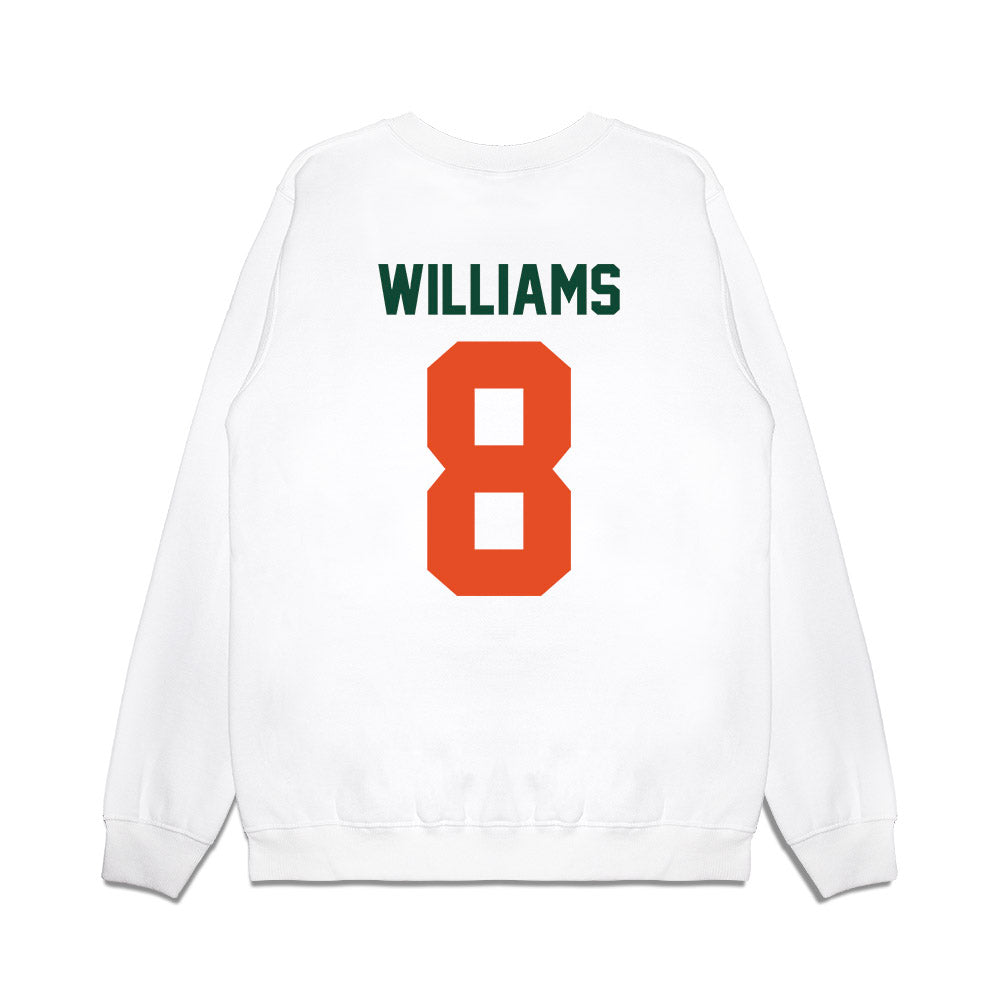 Miami - NCAA Football : Emory Williams - Vintage Helmet Premium Crewneck Sweatshirt-1