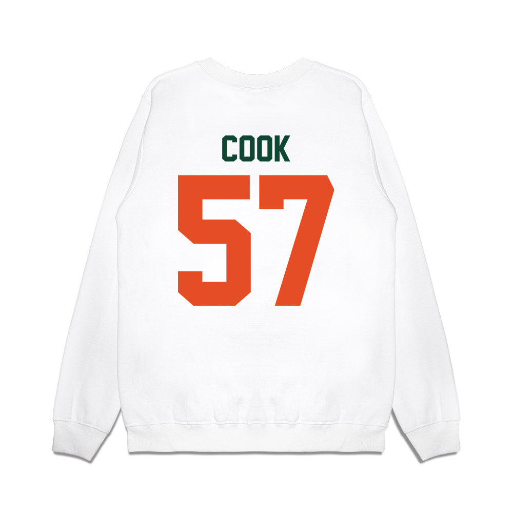 Miami - NCAA Football : Marley Cook - Vintage Helmet Premium Crewneck Sweatshirt-1