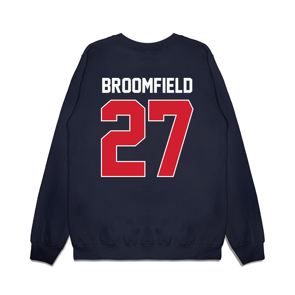 Ole Miss - NCAA Football : Pat Broomfield - Vintage Helmet Premium Crewneck Sweatshirt-1