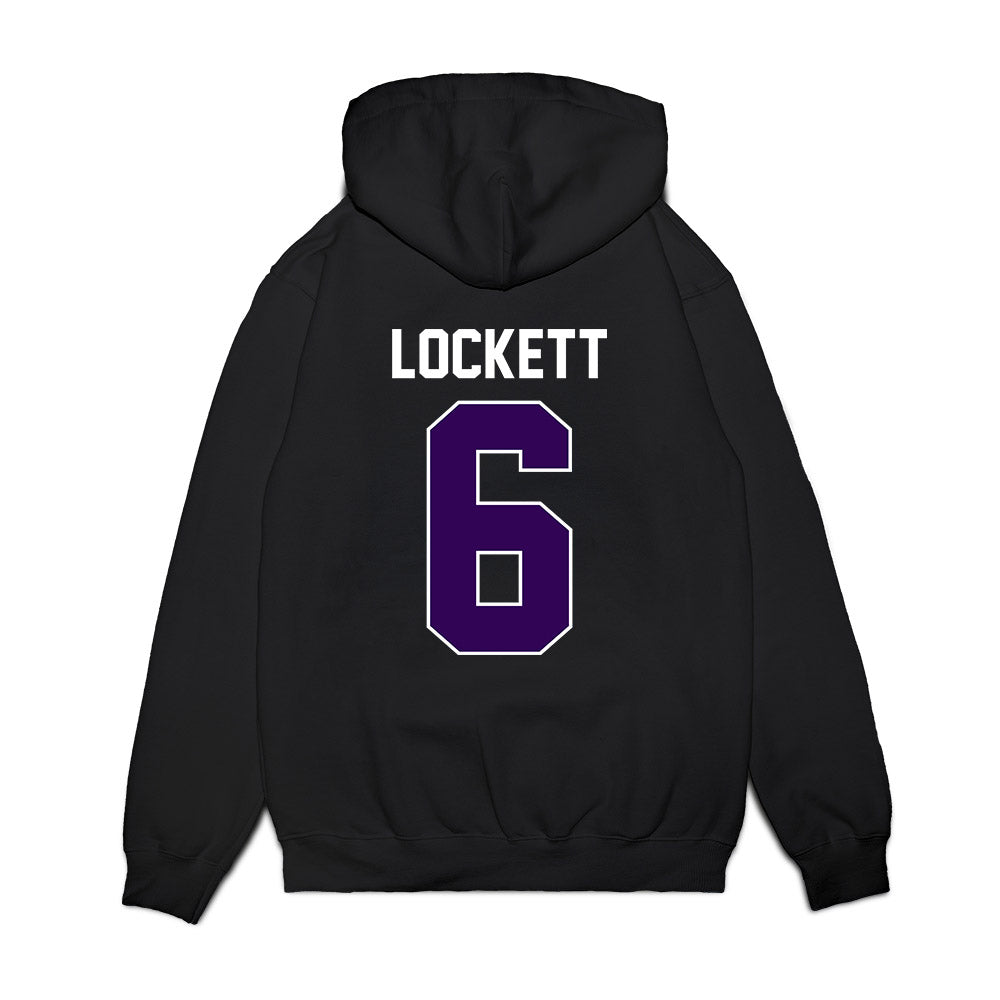 Kansas State - NCAA Football : Sterling Lockett - Vintage Helmet Premium Hooded Sweatshirt-1