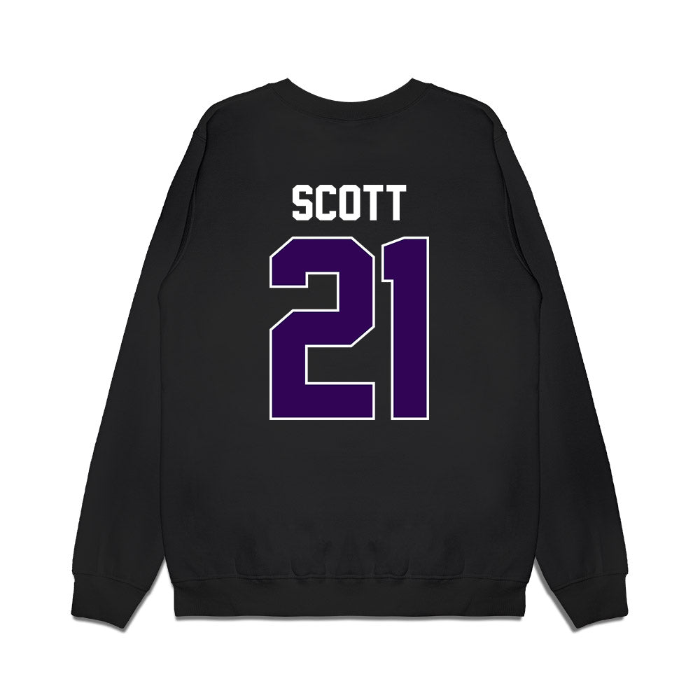 Kansas State - NCAA Football : jojo scott - Vintage Helmet Premium Crewneck Sweatshirt-1
