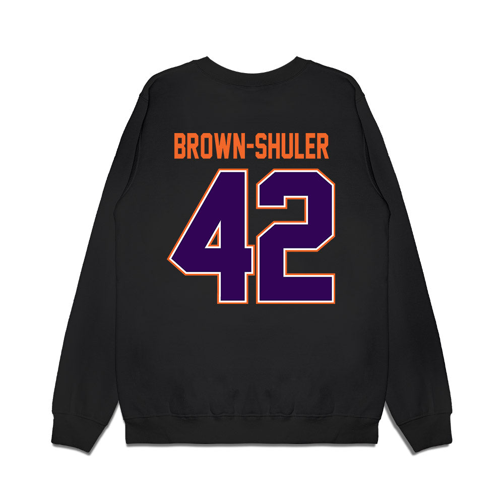 Clemson - NCAA Football : Hevin Brown-Shuler - Vintage Helmet Premium Crewneck Sweatshirt-1