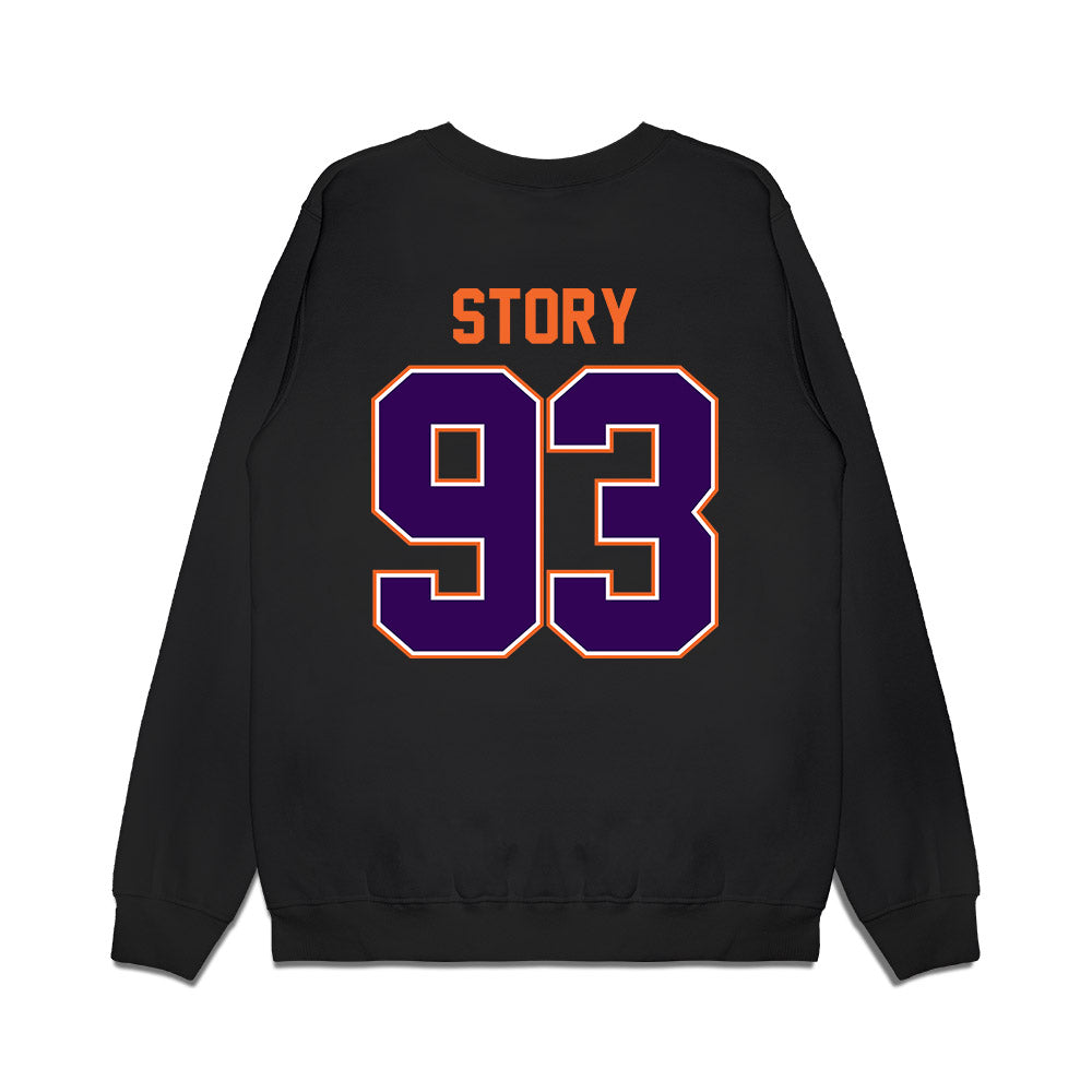 Clemson - NCAA Football : Caden Story - Vintage Helmet Premium Crewneck Sweatshirt-1