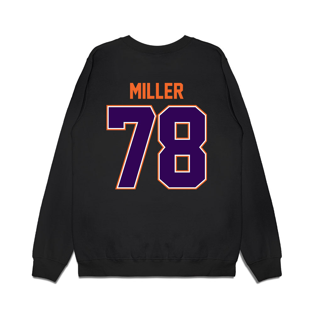 Clemson - NCAA Football : Blake Miller - Vintage Helmet Premium Crewneck Sweatshirt-1