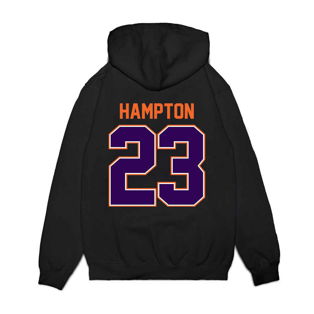 Clemson - NCAA Football : Ashton Hampton - Vintage Helmet Premium Hooded Sweatshirt-1