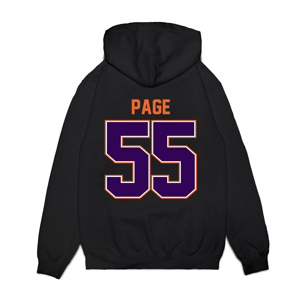 Clemson - NCAA Football : Payton Page - Vintage Helmet Premium Hooded Sweatshirt-1