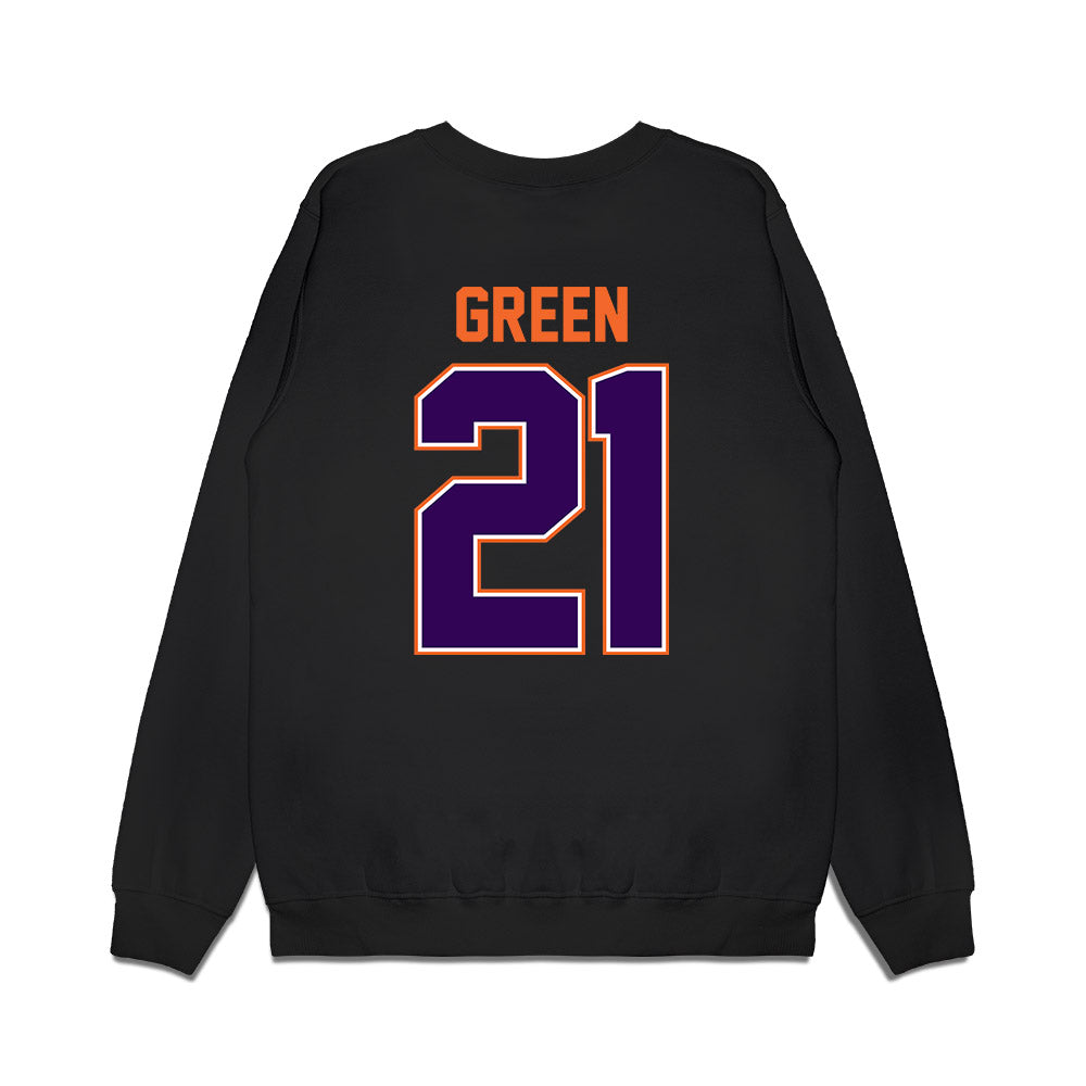 Clemson - NCAA Football : Jarvis Green - Vintage Helmet Premium Crewneck Sweatshirt-1