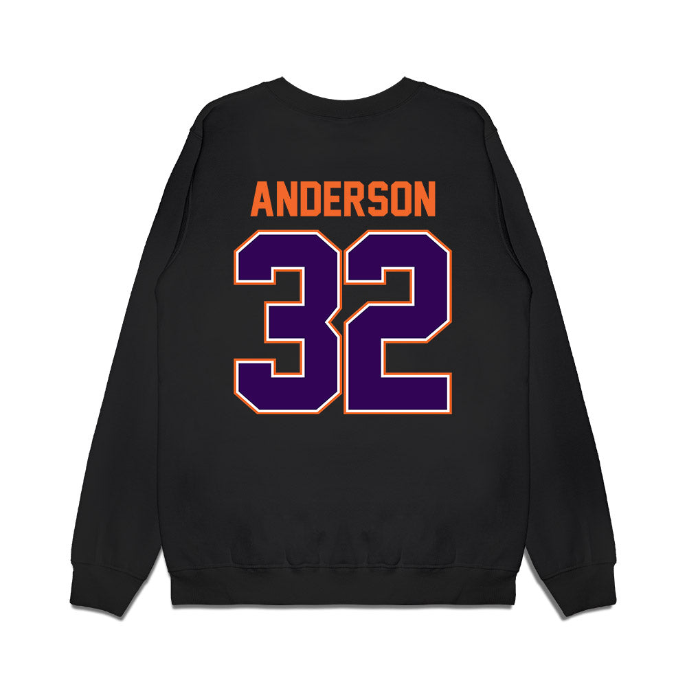 Clemson - NCAA Football : Jamal Anderson - Vintage Helmet Premium Crewneck Sweatshirt-1