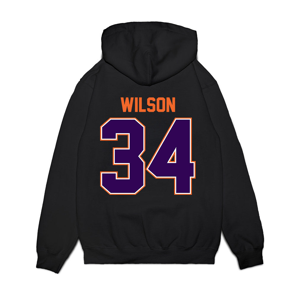 Clemson - NCAA Football : Max Wilson - Vintage Helmet Premium Hooded Sweatshirt-1