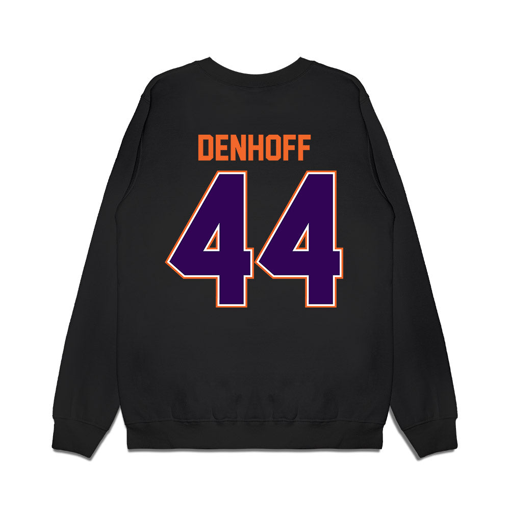 Clemson - NCAA Football : Cade Denhoff - Vintage Helmet Premium Crewneck Sweatshirt-1