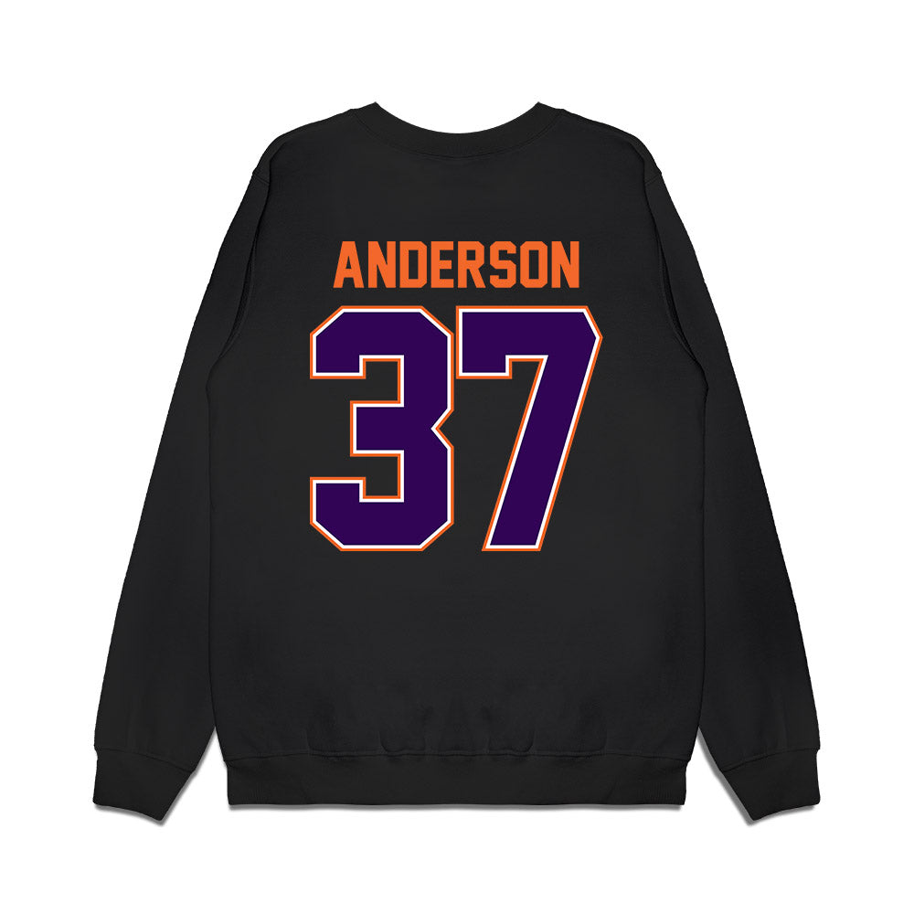 Clemson - NCAA Football : Logan Anderson - Vintage Helmet Premium Crewneck Sweatshirt-1