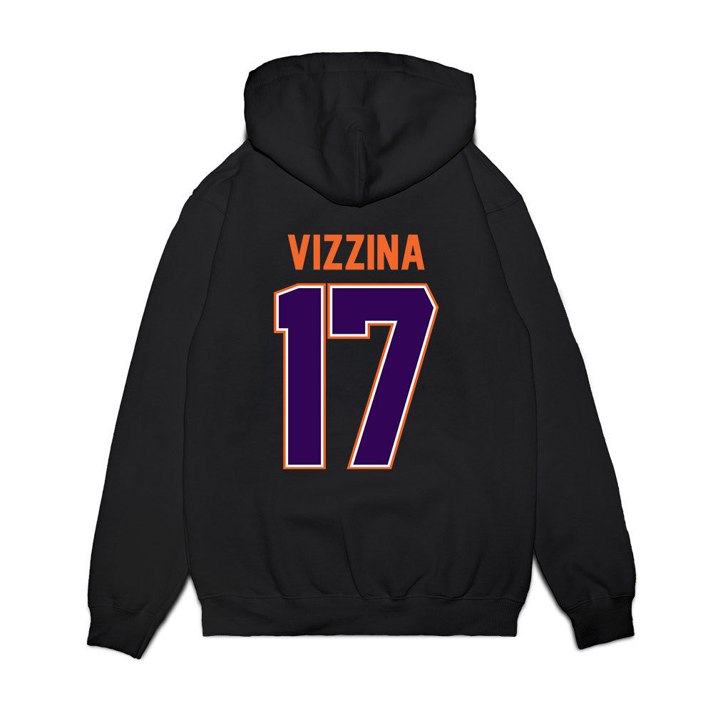 Clemson - NCAA Football : Christopher Vizzina - Vintage Helmet Premium Hooded Sweatshirt-1