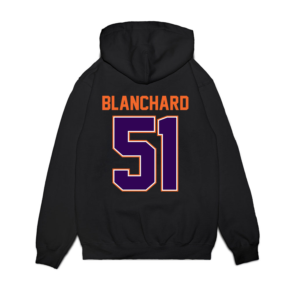 Clemson - NCAA Football : Gavin Blanchard - Vintage Helmet Premium Hooded Sweatshirt-1