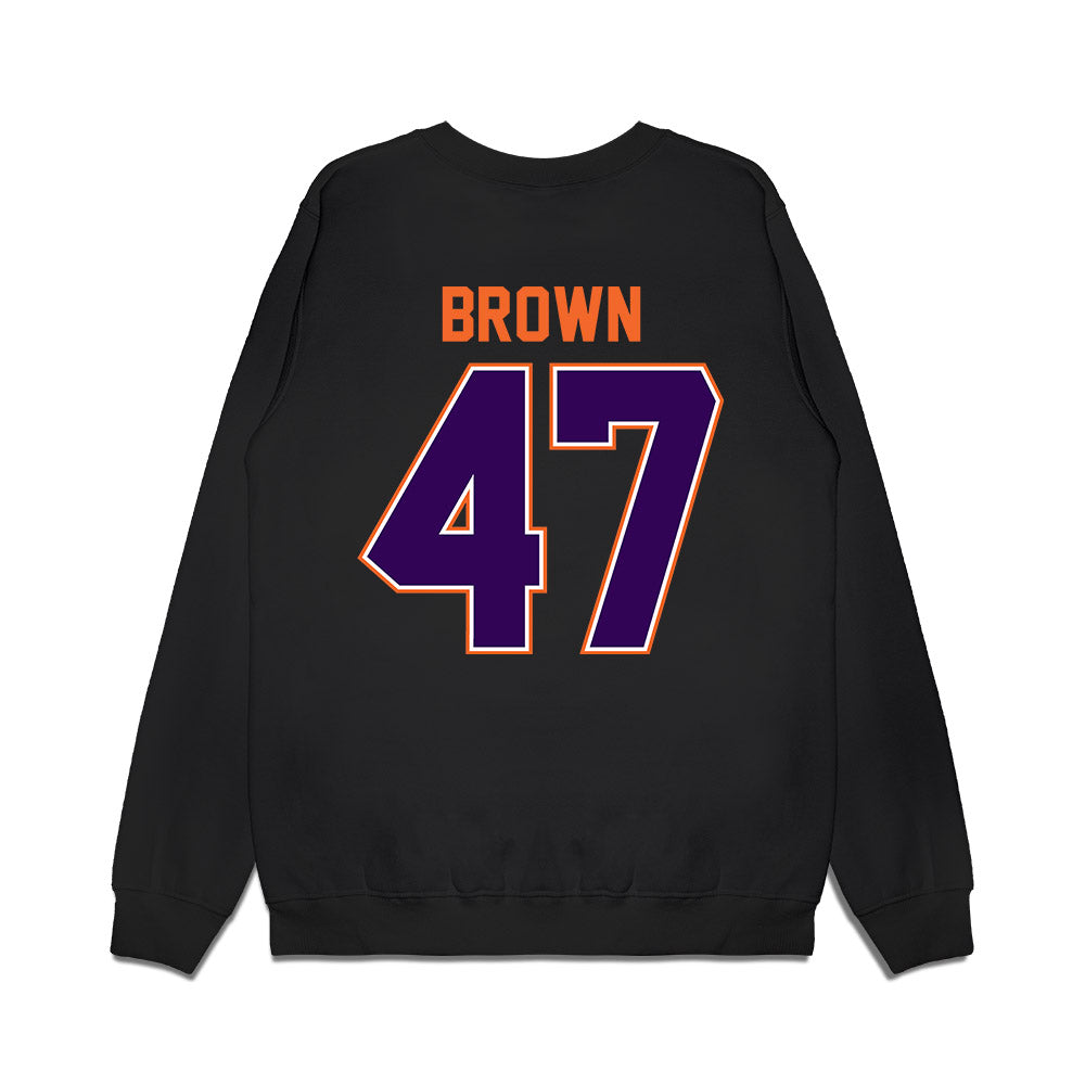 Clemson - NCAA Football : Sammy Brown - Vintage Helmet Premium Crewneck Sweatshirt-1