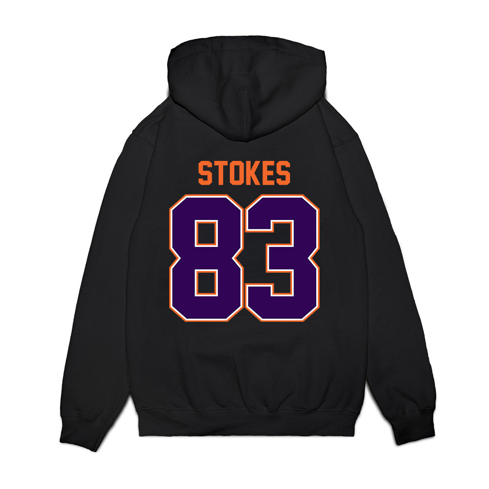 Clemson - NCAA Football : Ethan Stokes - Vintage Helmet Premium Hooded Sweatshirt-1