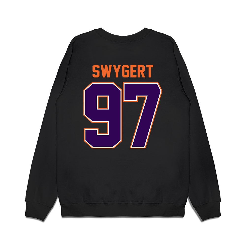 Clemson - NCAA Football : Patrick Swygert - Vintage Helmet Premium Crewneck Sweatshirt-1