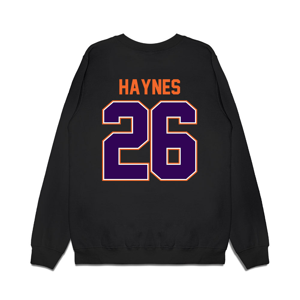 Clemson - NCAA Football : Jay Haynes - Vintage Helmet Premium Crewneck Sweatshirt-1