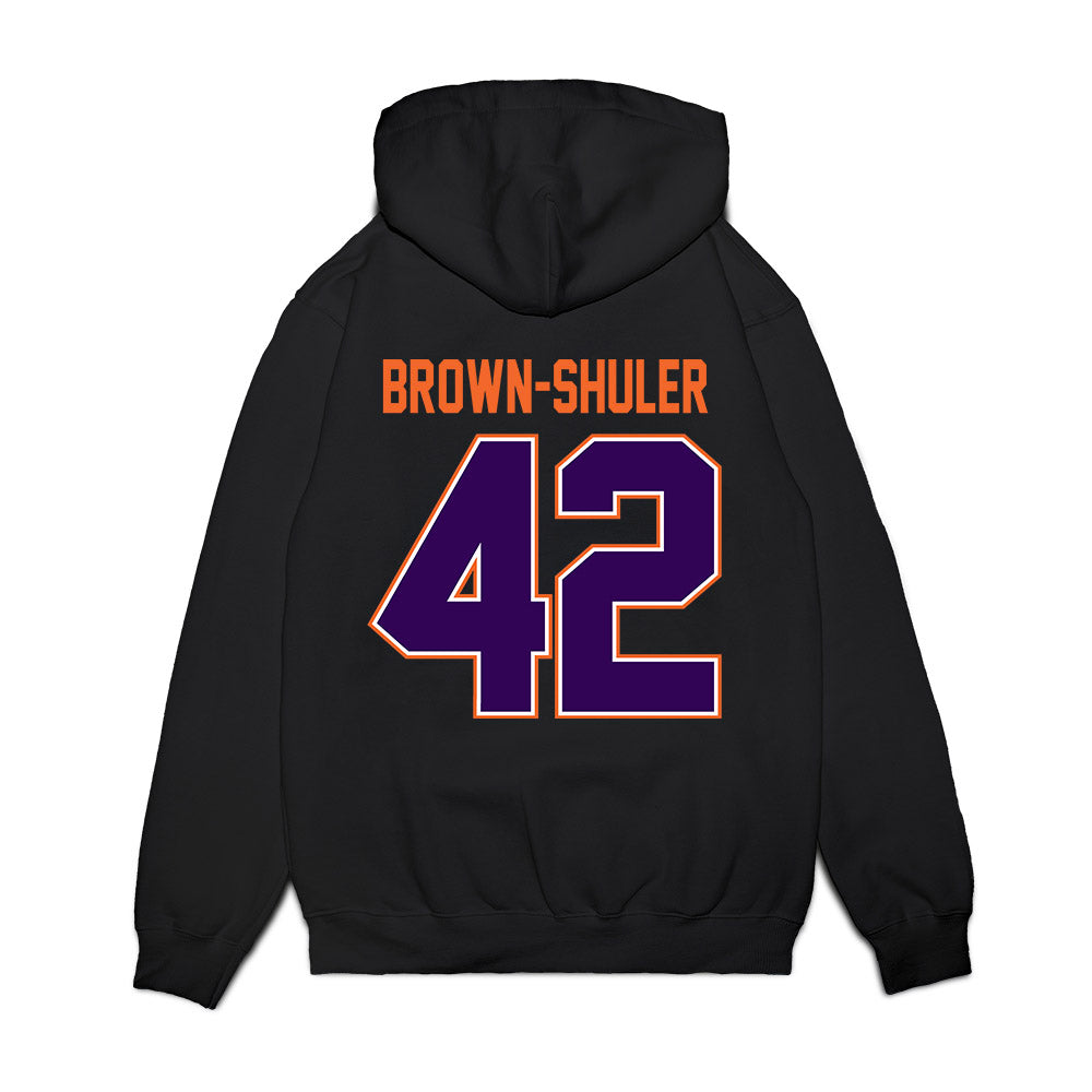 Clemson - NCAA Football : Hevin Brown-Shuler - Vintage Helmet Premium Hooded Sweatshirt-1