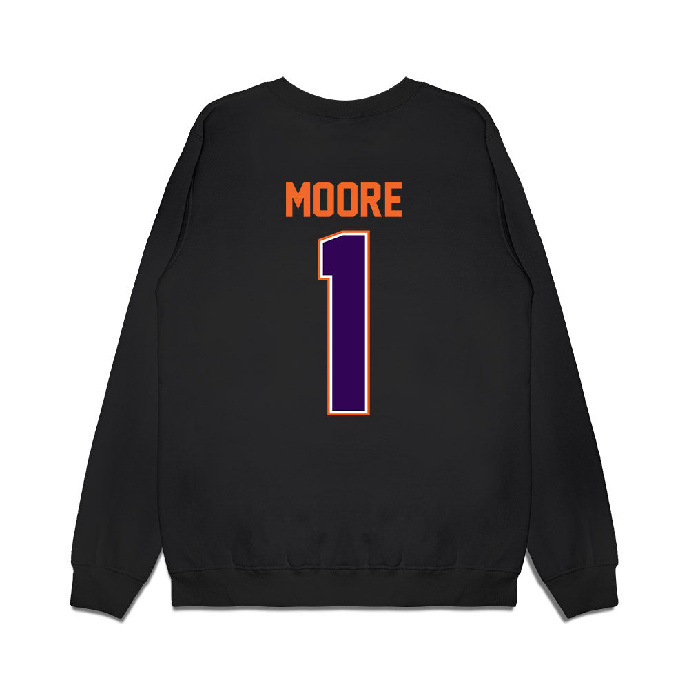 Clemson - NCAA Football : T.J. Moore - Vintage Helmet Premium Crewneck Sweatshirt-1