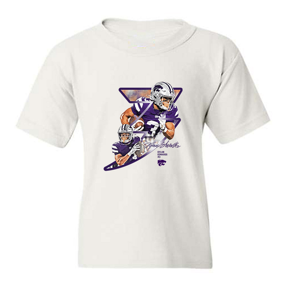 Kansas State - NCAA Football : Dylan Edwards - Collage Youth T-Shirt-0