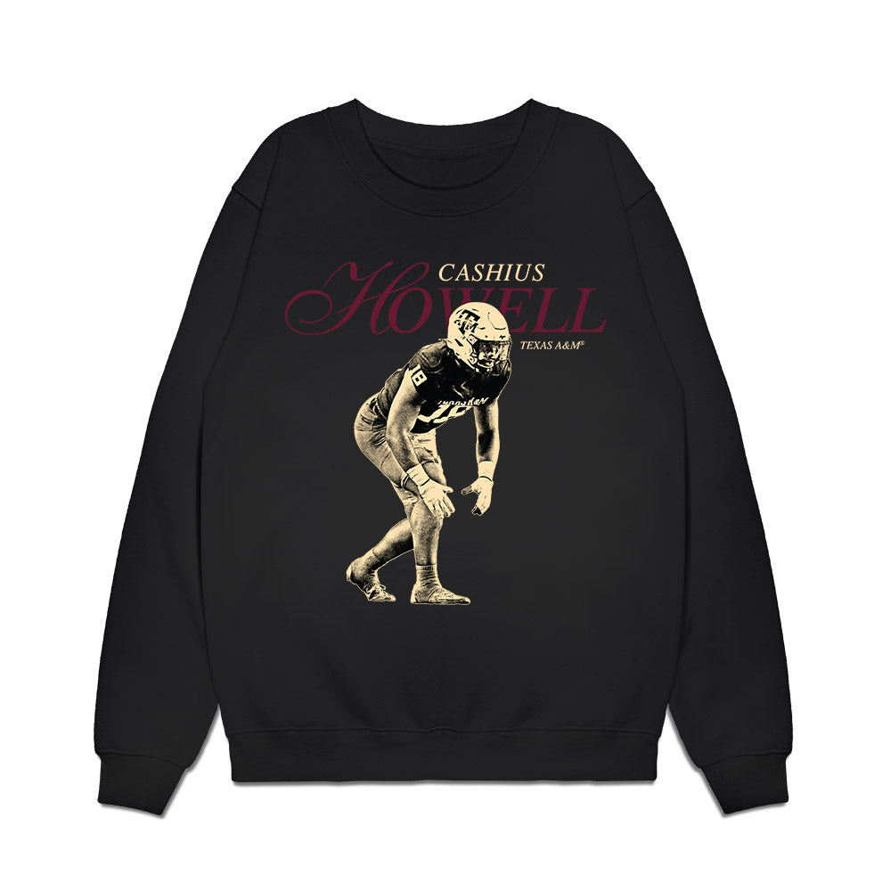 Texas A&M - NCAA Football : Cashius Howell - Legacy Premium Crewneck Sweatshirt-0